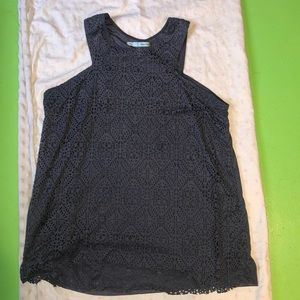 Maurices Suede cut out patterned tank top